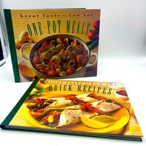 Time-Life "Great Taste Low Fat" Spiral Cook Books: One Pot Meals & Quick Recipes